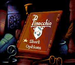 Pinocchio (USA) Title Screen